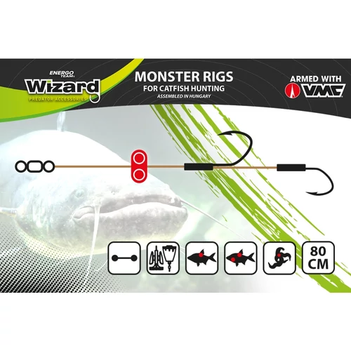 Wizard Monster Surface Livebait Double Braided Rig 7/0+9/0 Classic