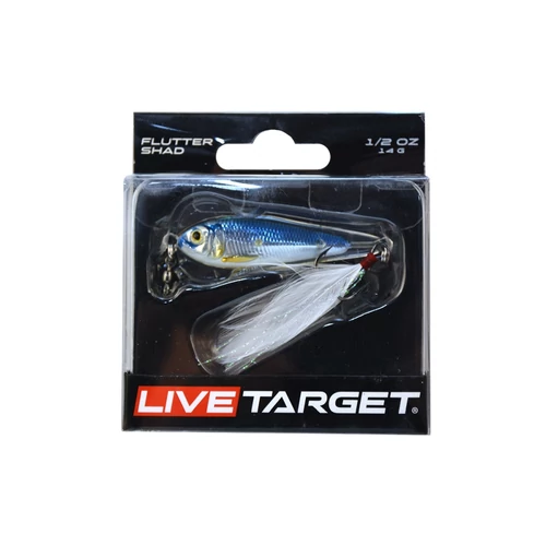 Livetarget Flutter Shad Jigging Spoon Silver/Blue50 mm 11g