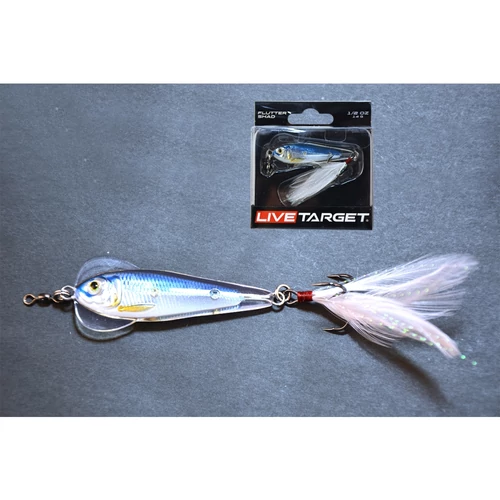 Livetarget Flutter Shad Jigging Spoon Silver/Blue50 mm 11g