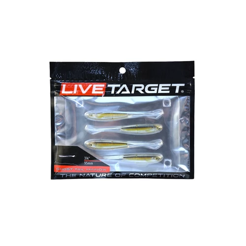 Livetargetghost Tail Minnow Dropshot Bait Silver/Green 95 mm