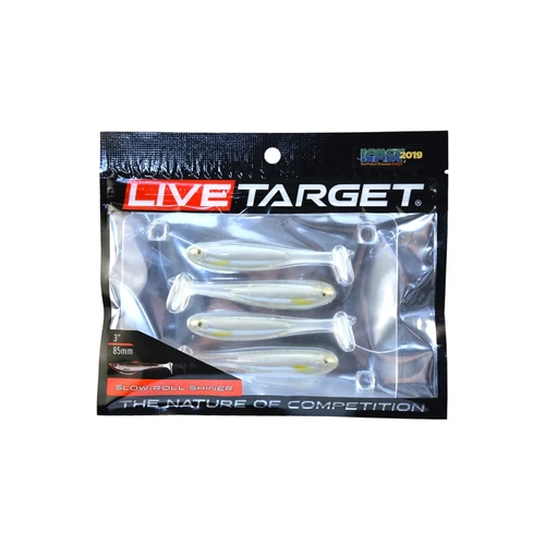 Livetarget Slow-Roll Shiner Paddle Tail Silver/Green 100 mm