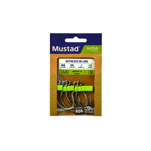 Mustad Ruthless In-Line Titan Steel 2 6db/csomag