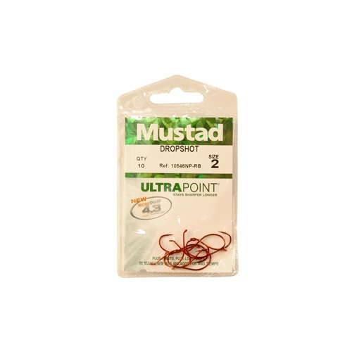 Mustad Red Dropshot Hooks 2 10db/csomag