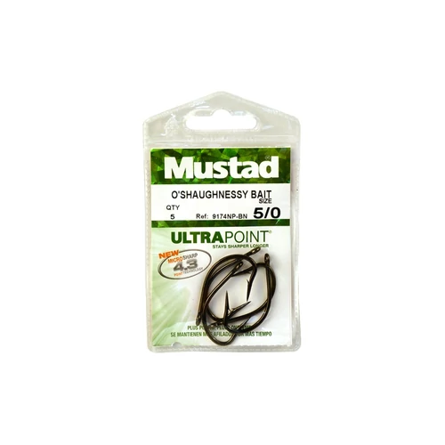 Mustad O Shaughnessy Bait 1/0 7db/csomag