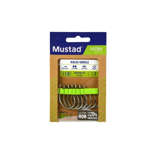 Mustad Kaiju Single Ring Titan Steel 10/0 2db/cs