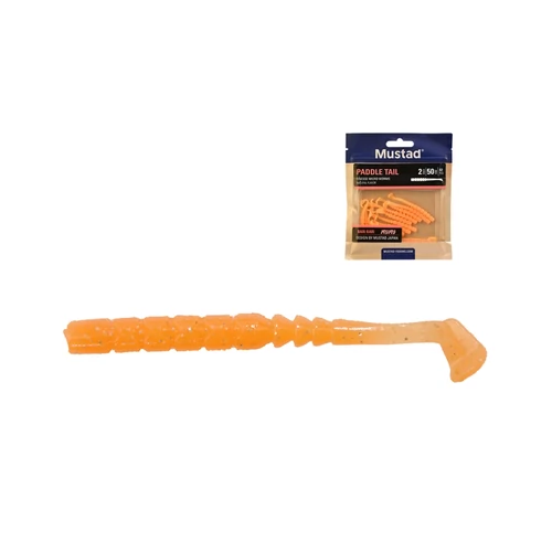 Mustad Aji Paddle Tail 2 Clear Rainbowglitter 12db/csomag