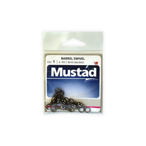 Mustad Barrel Swivel 1 6db/csomag