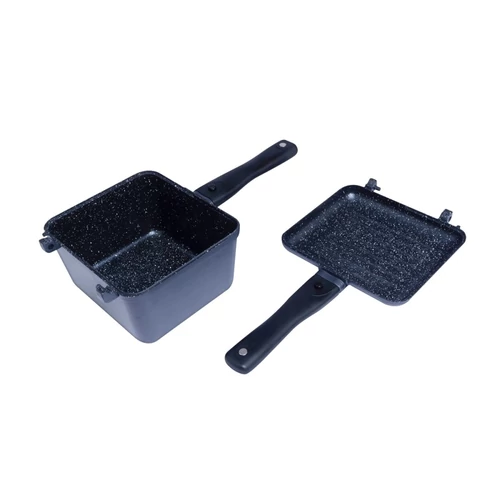 Ridgemonkey Connect Deep Pan &griddle Sütő Szett Xlgranite Edition