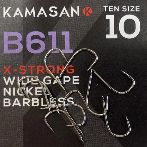 Kamasan B611b 10-es, szakáll nélküli horog