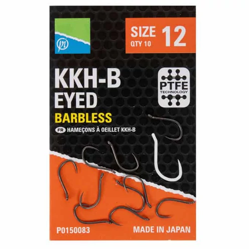 Preston KKH-B 12 szakáll nélküli, füles horog
