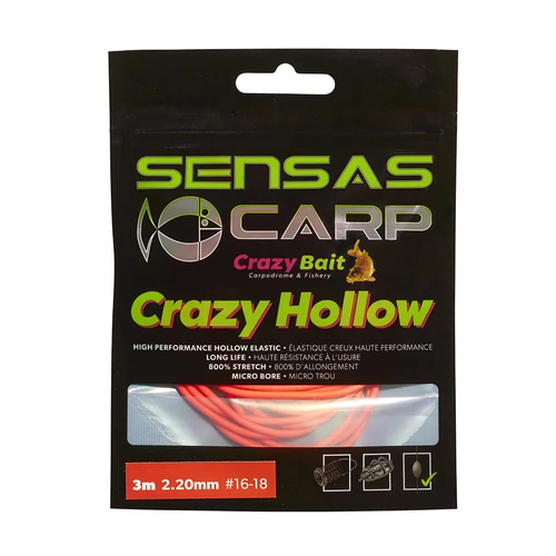 Sensas Csőgumi crazy hollow soft 800 3m 2,2 mm