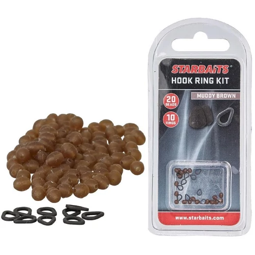 Starbaits Hook Ring Kit barna (10 db karika+20 db ütköző)