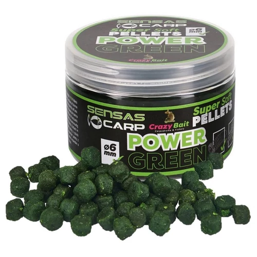Sensas Pellet Super Soft Green (fokhagyma) 6mm 60g