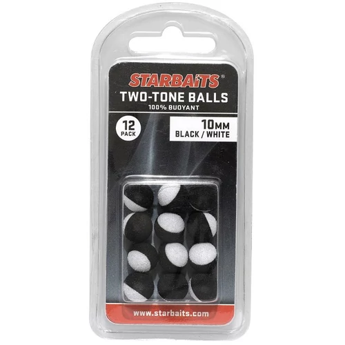 Starbaits Two Tones Balls 10mm fekete/fehér (lebegő golyó) 12db