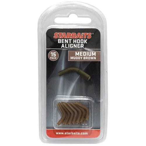 Starbaits Bent Hook Medium barna (horogbefordító) 15db