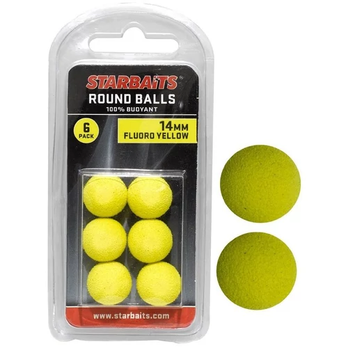 Starbaits Round Balls 14mm sárga (lebegő golyó) 6db