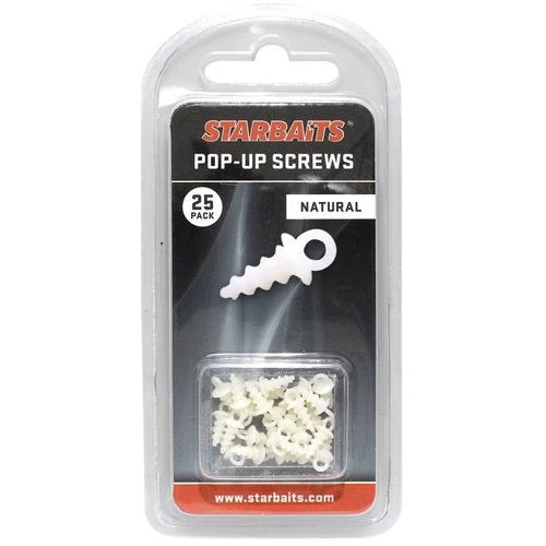 Starbaits Pop Up Screws fehér (menetes bojli rogzítő) 25db