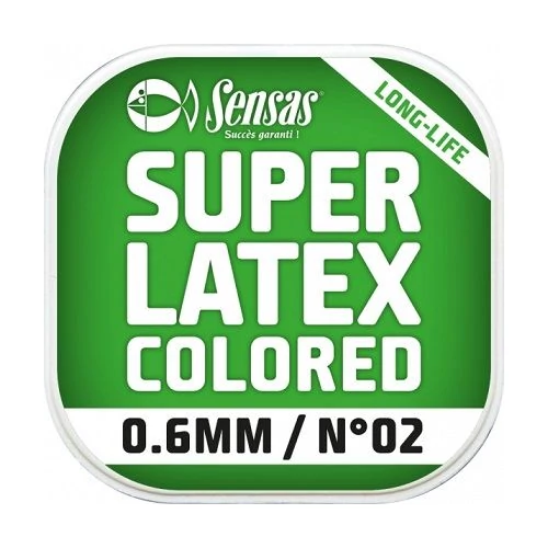 Sensas Rakósgumi Super Latex Fluo Red 6m 1,2 mm