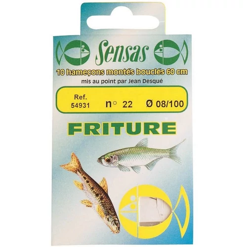 Sensas Előkötött horog Small Fish Fine Bronze 25cm 18/0,10 10db