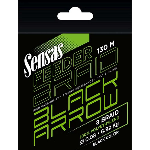 Sensas Előkezsinór Braid Black Arrow Feeder 130m 6,92kg 0,08mm