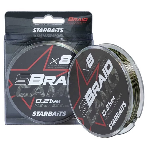 Starbaits Előkezsinór S Camo X8 300m 14,2kg 0,21mm