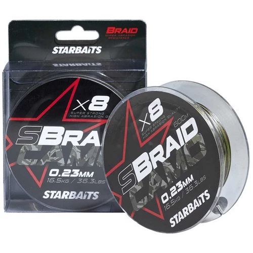 Starbaits Előkezsinór S Camo X8 600m 16,5kg 0,23mm