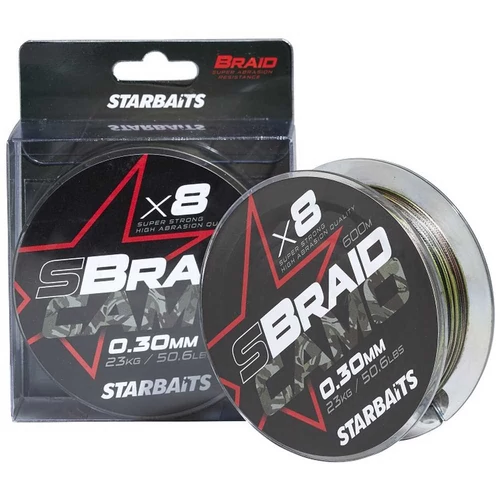 Starbaits Előkezsinór S Camo X8 600m 23kg 0,30mm