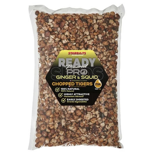 Starbaits Tigrismogyoró zúzott Chopped Ready Seeds Pro Ginger Squid 1kg