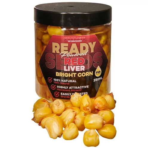 Starbaits Kukorica Bright Ready Seeds Red Liver 250ml