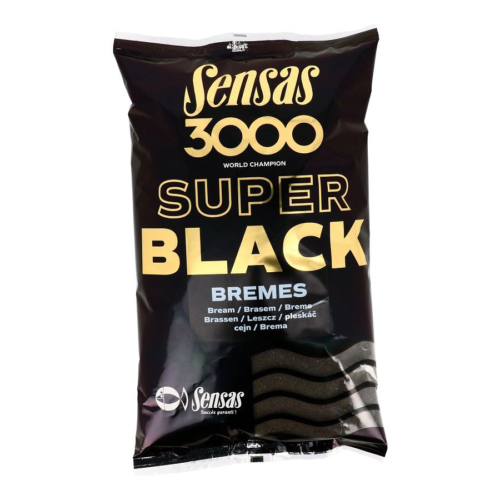 Sensas 3000 Super Black Bremes (Dévér-fekete) etetőanyag 1kg