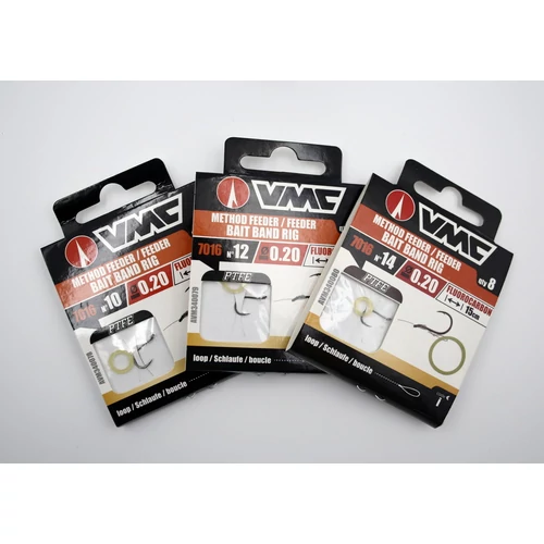 VMC feeder előke, Fluorocarbon zsinórral és  csaligyűrűvel, 7016-os horoggal, 115cm-es hosszban