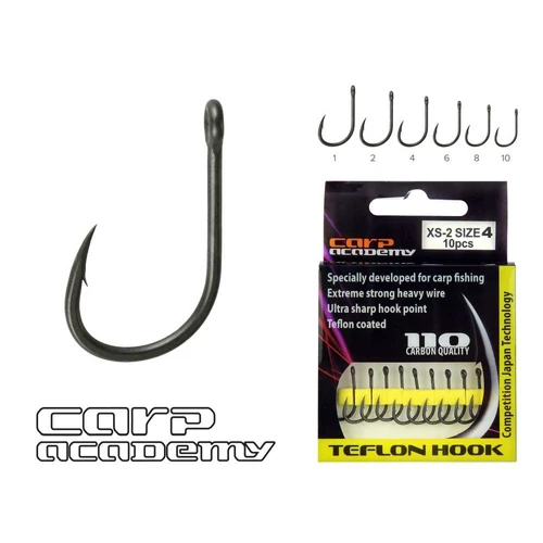 Carp Academy Teflon Hook XS-2 4-es
