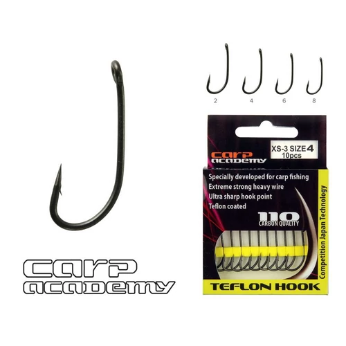 Carp Academy Teflon Hook XS-3 4-es