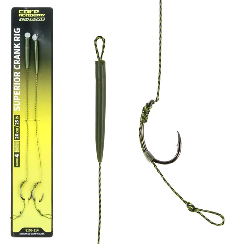 Carp Academy CRANK hook rig pontyozó előke 2-es méret 2db/cs