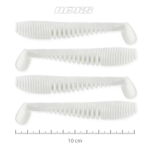 Nevis Impulse Shad 10cm 4db/cs (Classic White)