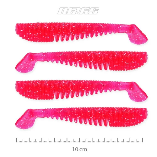 Nevis Impulse Shad 10cm 4db/cs (Japanese red)