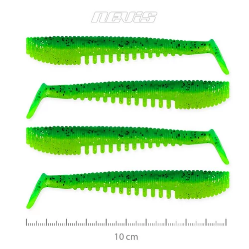 Nevis Impulse Shad 10cm 4db/cs (Poison green)