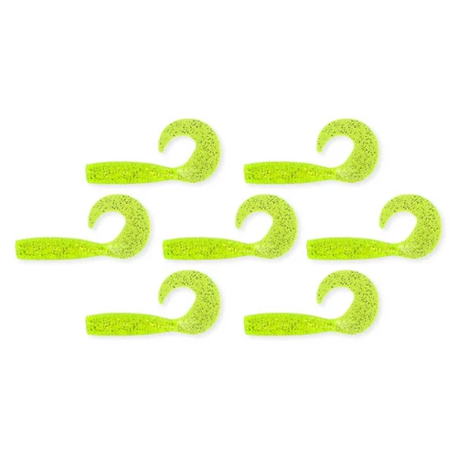 Nevis Twister 6cm 7db/cs fluo zöld flitter