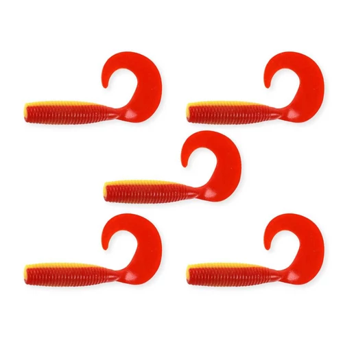 Nevis Twister 7,5cm 5db/cs sárga-piros