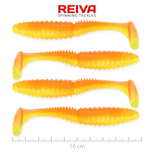Reiva Zander Power Shad 10cm 4db/cs -Shiny Orange-