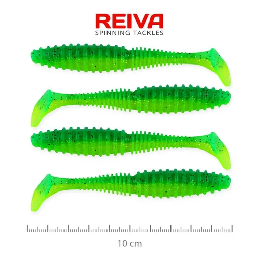 Reiva Zander Power Shad 10cm 4db/cs (Poison Green)