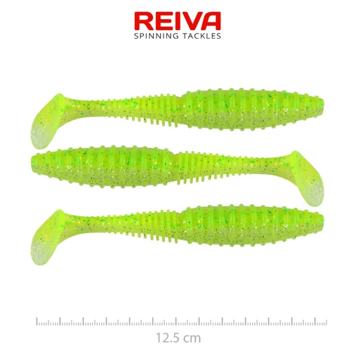 Reiva Zander Power Shad 12,5cm 3db/cs -Flash Chartreuse-