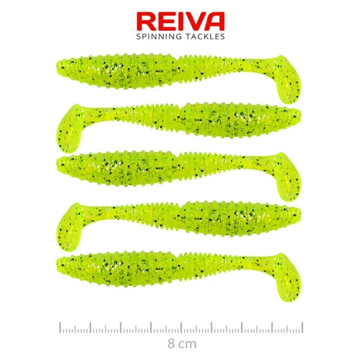 Reiva Zander Power Shad 8cm 5db/cs (Poppy Green)