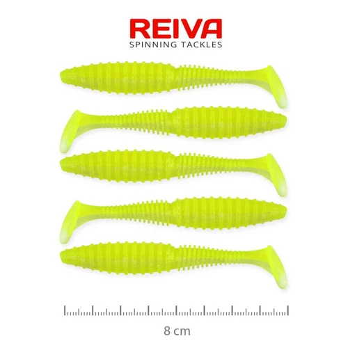 Reiva Zander Power Shad 8cm 5db/cs (Flash Lemonade)