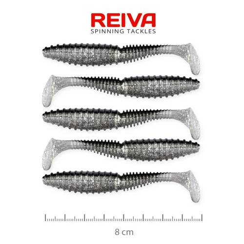 Reiva Zander Power Shad 8cm 5db/cs (Flash Bleak)