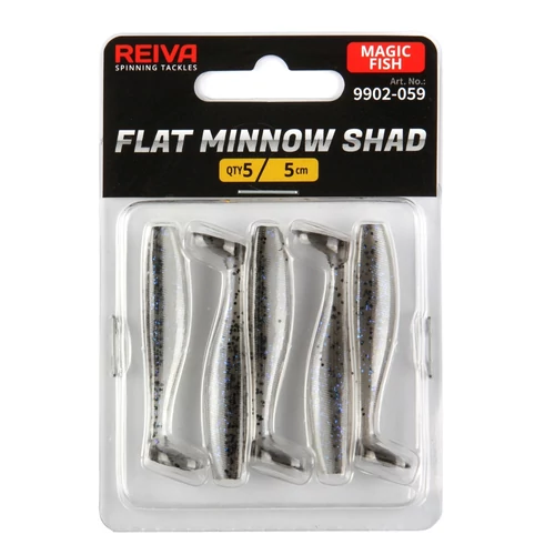 Reiva Flat Minnow Shad 5cm 5db/cs -Magic Fish-