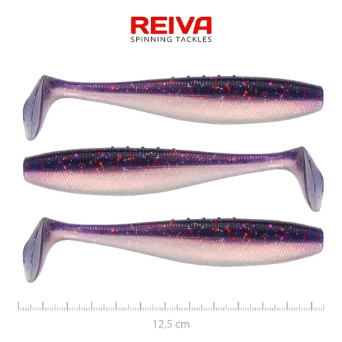 Reiva Flat Minnow shad 12,5cm 3db/cs -Purple Pearl-