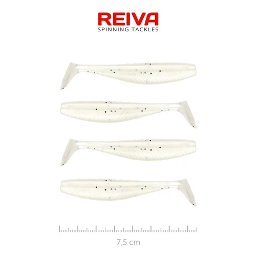 Reiva Flat Minnow shad 7,5cm 4db/cs -Pearl Dot-
