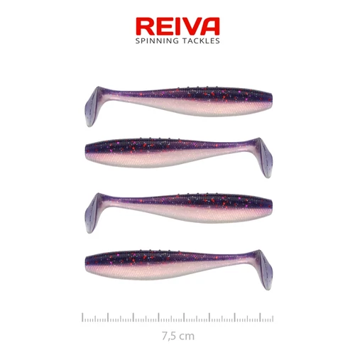 Reiva Flat Minnow shad 7,5cm 4db/cs -Purple Pearl-