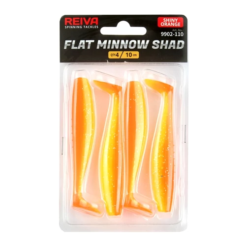 Reiva Flat Minnow shad 7,5cm 4db/cs -Shiny Orange-